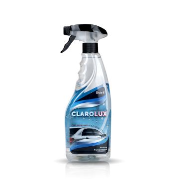Frontal de la botella de Clarolux Limpiacristales con Repelente