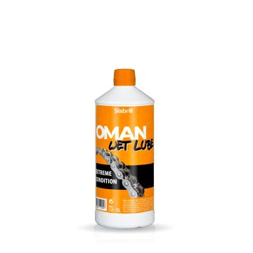 Frontal de la botella de Lubricante Oman Wet Lube