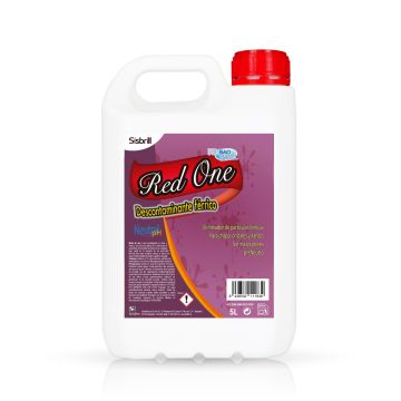 Frontal de la garrafa de 5 litros de Red One Descontaminante Férrico