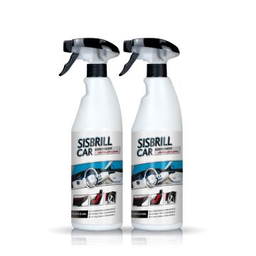 Frontal de 2 botellas de Sisbrill Car Acondicionador de Plásticos, Piel y Gomas