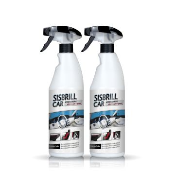 Frontal de 2 botellas de Sisbrill Car Acondicionador de Plásticos, Piel y Gomas