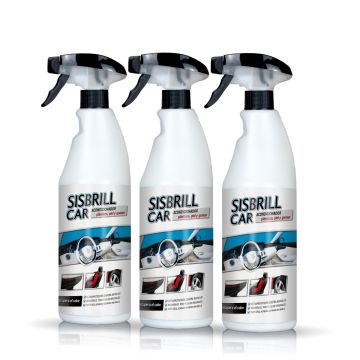 Frontal de 3 botellas de Sisbrill Car Acondicionador de Plásticos, Piel y Gomas