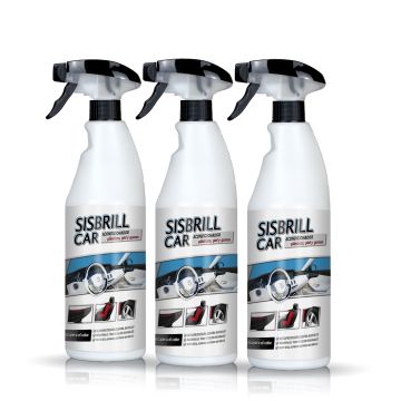 Frontal de 3 botellas de Sisbrill Car Acondicionador de Plásticos, Piel y Gomas