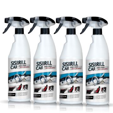 Frontal de 4 botellas de Sisbrill Car Acondicionador de Plásticos, Piel y Gomas