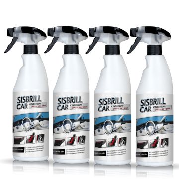 Frontal de 4 botellas de Sisbrill Car Acondicionador de Plásticos, Piel y Gomas