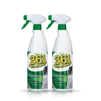 Frontal de pack de 2 botellas de 361 Limpiador de Mosquitos y Eliminador de Excrementos de Ave