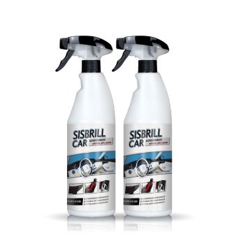 Frontal de 2 botellas de Sisbrill Car Acondicionador de Plásticos, Piel y Gomas