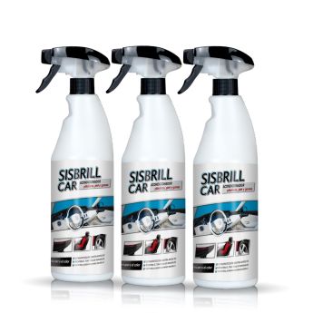 Frontal de 3 botellas de Sisbrill Car Acondicionador de Plásticos, Piel y Gomas
