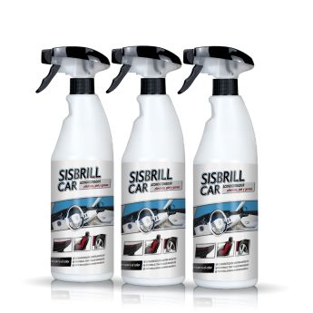Frontal de 3 botellas de Sisbrill Car Acondicionador de Plásticos, Piel y Gomas