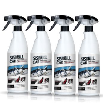 Frontal de 4 botellas de Sisbrill Car Acondicionador de Plásticos, Piel y Gomas
