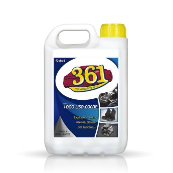 Frontal 361 Limpiador Todo Uso Coche limpiador de salpicadero, motor, insectos, plásticos, piel, tapicerías y cuero de 5 Litros