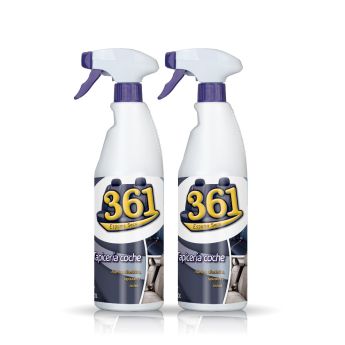 Frontal de pack de dos botellas de 361 Limpiador de Tapicerías