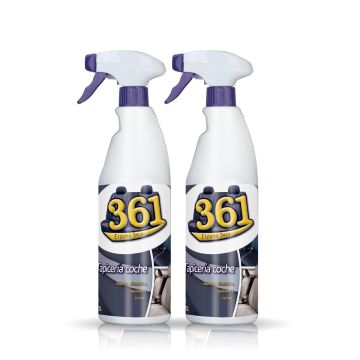Frontal de pack de dos botellas de 361 Limpiador de Tapicerías
