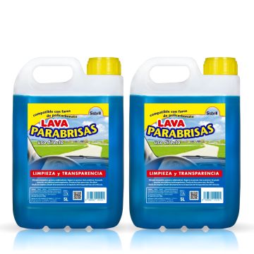 Frontal pack de 2 garrafas Lavaparabrisas Uso Directo