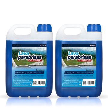 Frontal de pack de 2 garrafas Lavaparabrisas con Repelente Uso Directo