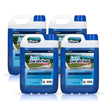Frontal de pack de 4 garrafas Lavaparabrisas con Repelente Uso Directo