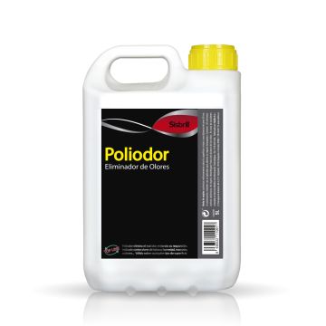 Frontal de la garrafa de 5 litros de Poliodor Eliminador de Olores