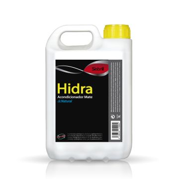 Frontal de Sisbrill Hidra Acondicionador Mate y Natural para plásticos y gomas interiores del coche de 5 L