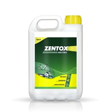 Frontal de la garrafa de 5 litros de Zentox Desengrasante Neutro
