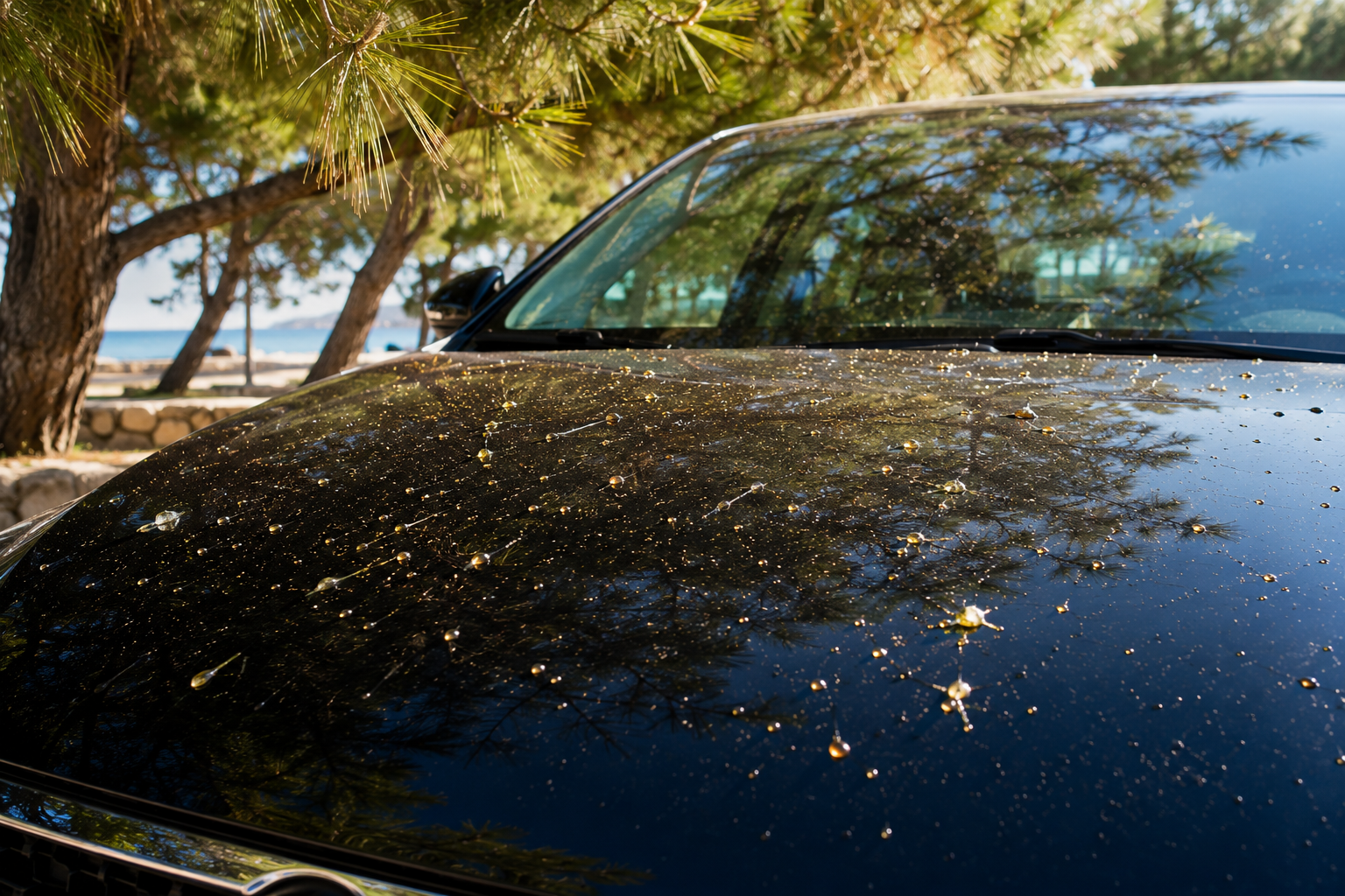 Cómo quitar la resina de los árboles del coche sin dañar la pintura