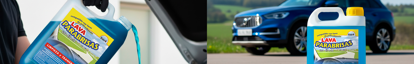 SIsbrill Lavaparabrisas de uso directo concentrado vertido en depósito de coche.