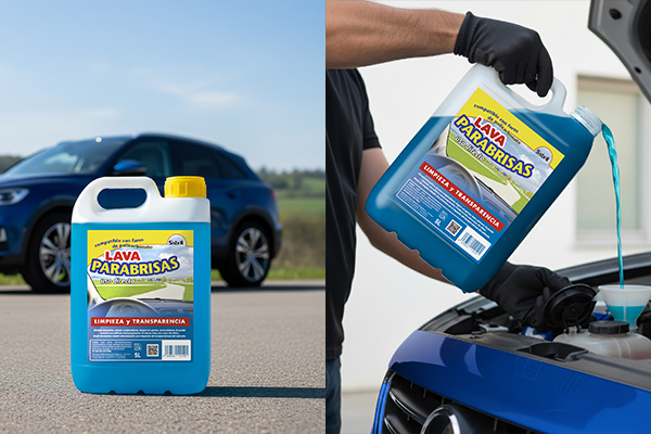 SIsbrill Lavaparabrisas de uso directo concentrado vertido en depósito de coche.