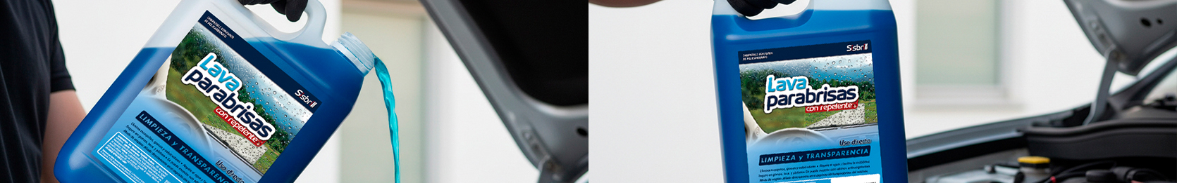 SIsbrill Lavaparabrisas de uso directo concentrado vertido en depósito de coche.